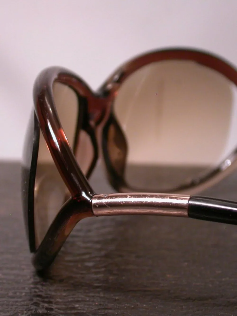 Tom Ford Amber Fade Clear Round Sunglasses Italy FRAME ONLY